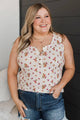 Fresh Mornings Floral Tank Top- Ivory & Pink
