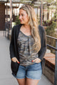 As Easy As Can Be Cardigan- Charcoal