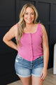 Soft Elegance Ribbed Tank Top- Fuchsia
