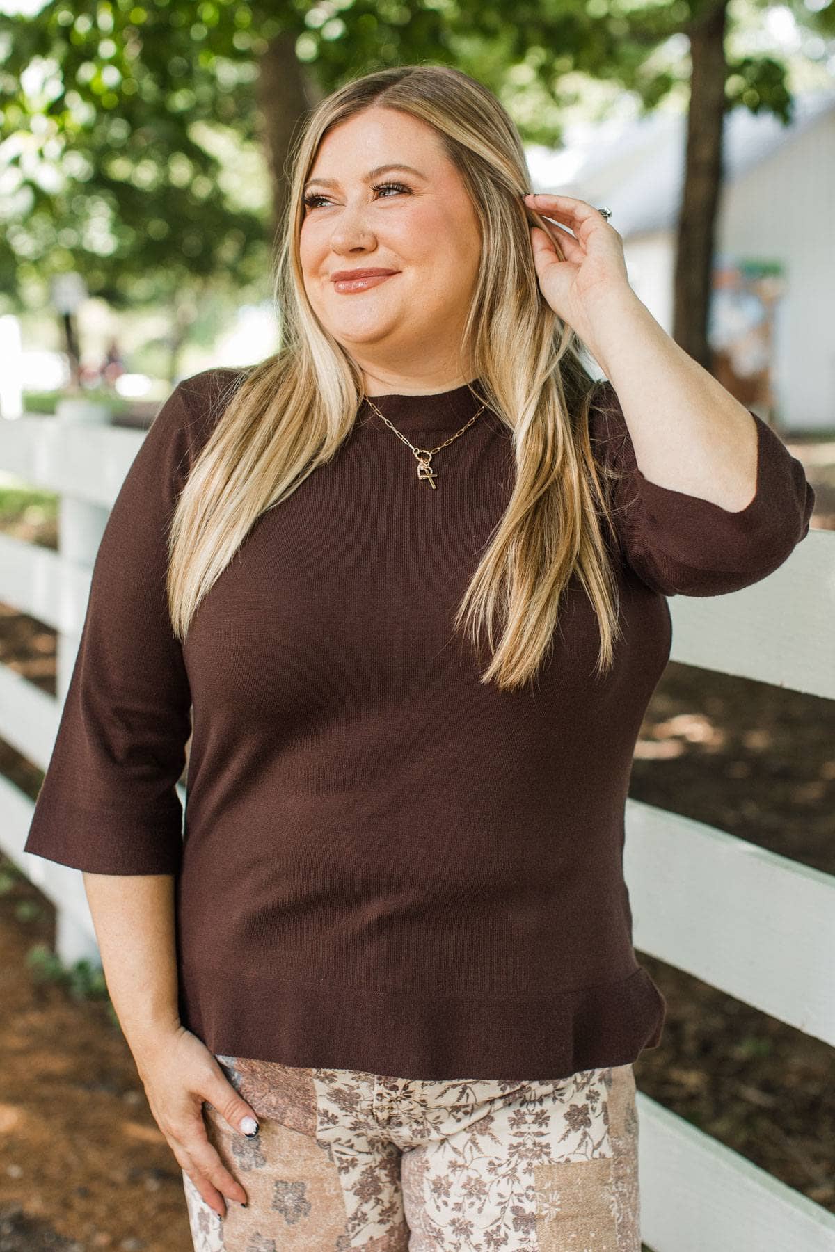Collecting Beautiful Moments Knit Top- Espresso
