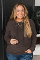 Limited Style Lightweight Scuba Hoodie- Dark Mocha