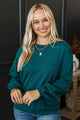 Warm Inspirations Knit Sweater- Teal
