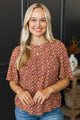 Make It Magnificent Floral Top- Burgundy