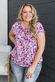 Feels Like A Fairytale Floral Top- Purple