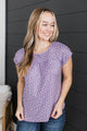 Feels Like A Fairytale Floral Top- Dark Lavender