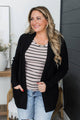 When We Met Waffle Knit Cardigan- Black