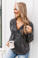 Completely Mesmerized Lightweight Pullover- Black