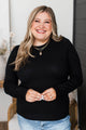 Getting Ahead Lightweight Knit Sweater- Black