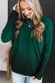 Play Your Part Ombre Ribbed Pullover Top- Wintergreen