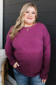 Play Your Part Ombre Ribbed Pullover Top- Magenta