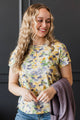 Feeling The Vibes Short Sleeve Floral Top- Yellow & Lavender