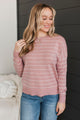 Making Grand Gestures Striped Sweater- Blush