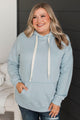 Incredible Devotion Drawstring Hoodie- Light Blue