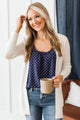 Comfortable With Myself Knit Cardigan- Off-White