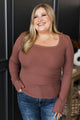 Inspiring Wonder Long Sleeve Top- Red Bean
