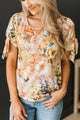 Forever With Me Floral Top- Light Peach & Yellow
