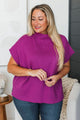 Home Is A Feeling Knit Sweater Top- Magenta