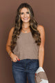 Finding True Love Knit Tank Top- Taupe