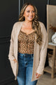 Take Me Places Knit Cardigan- Light Beige