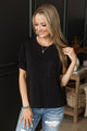 Piece Of Adventure Pocket Top- Black