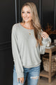 Highly Pleasing Long Sleeve Top- Heather Grey