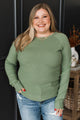 Absolute Delight Lightweight Sweater- Dark Sage