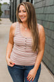 The Best Ever Striped Tank Top- Ivory & Dusty Pink