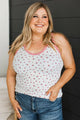 Fawn Over Me Floral Tank Top- Off-White & Pink