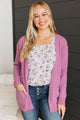 Cuddle Up To You Knit Cardigan- Light Orchid
