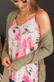 Welcoming To You Knitted Cardigan- Light Olive