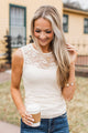 Always With You Floral Lace Top- Ivory