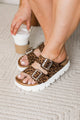 Very G Jazmin Leopard Sandals- Brown