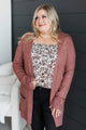 Always Impressive Knit Cardigan- Dusty Mauve