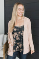 Gaze Upon Me Open Front Knit Cardigan- Oatmeal