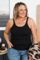 Work Up The Nerve Tank Top- Black