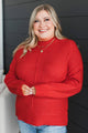 Radiating Kindness Knit Sweater- Red