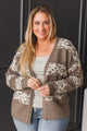 Always On The Move Open Front Cardigan- Mocha