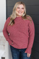 Maybe You're Right Knit Sweater- Berry