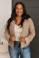 Brisk Morning Lightweight Zip Up Jacket- Taupe