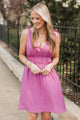 Officially Invited Double V-Neck Dress- Orchid