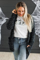 Wondrous Feelings Popcorn Cardigan- Black