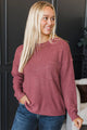 You're My Sanctuary Knit Sweater- Dark Rose