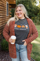 Wondrous Feelings Popcorn Cardigan- Copper